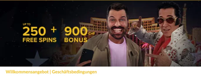 StarVegas 250 Freispiele und bis zu 900 CHF Bonus